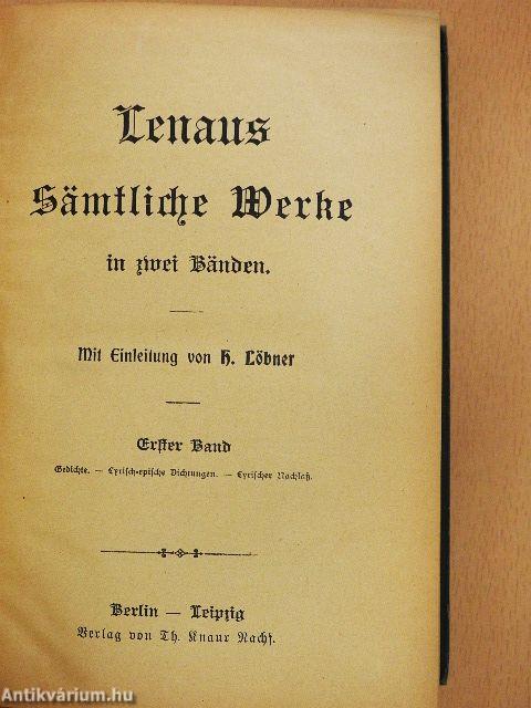 Lenaus sämtliche Werke in zwei Bänden I-II. (gótbetűs)