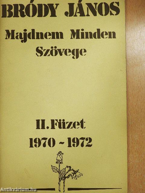 Bródy János Majdnem Minden Szövege II.