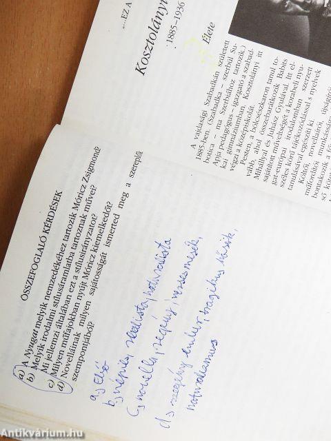 Irodalom a tizennégy éves diákoknak