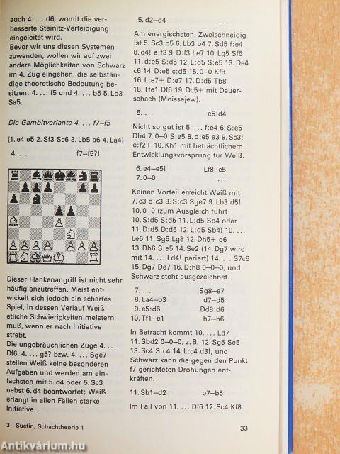 Lehrbuch der Schachtheorie 1.