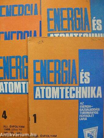 Energia és atomtechnika 1988. (nem teljes évfolyam)