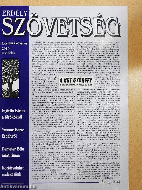 Erdélyi szövetség 2010/I.