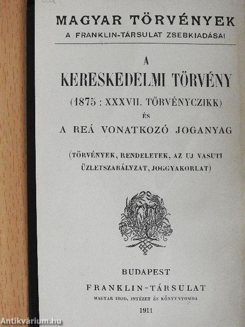 A kereskedelmi törvény