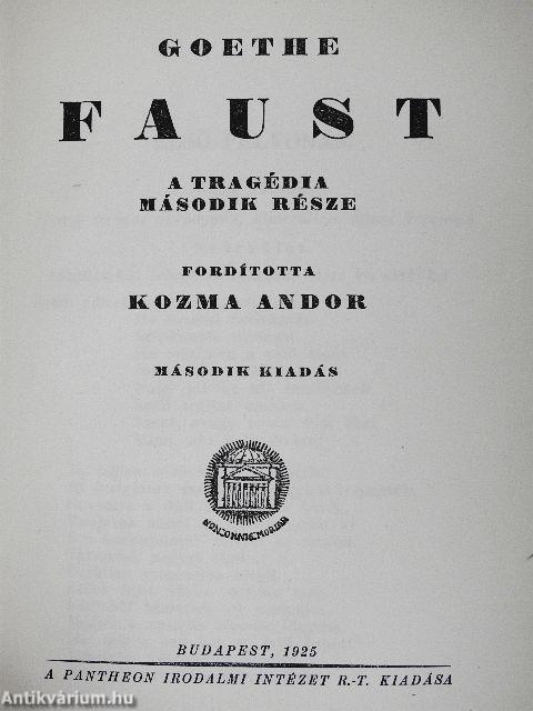 Faust I-II.