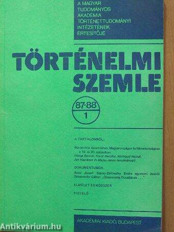 Történelmi Szemle 1987-88/1.