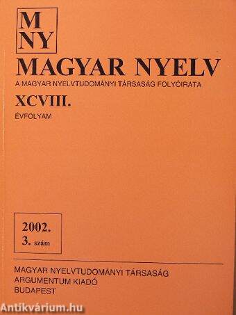 Magyar Nyelv 2002. szeptember