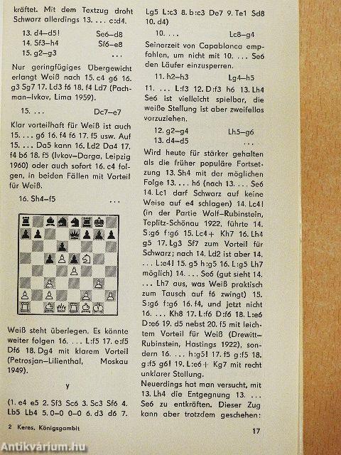 Dreispringerspiel bis Königsgambit