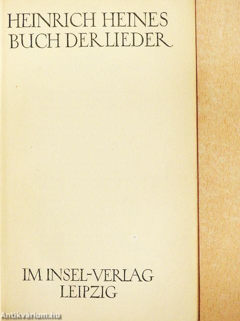 Buch der Lieder