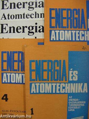 Energia és atomtechnika 1990, 1992. (vegyes számok) (5 db)