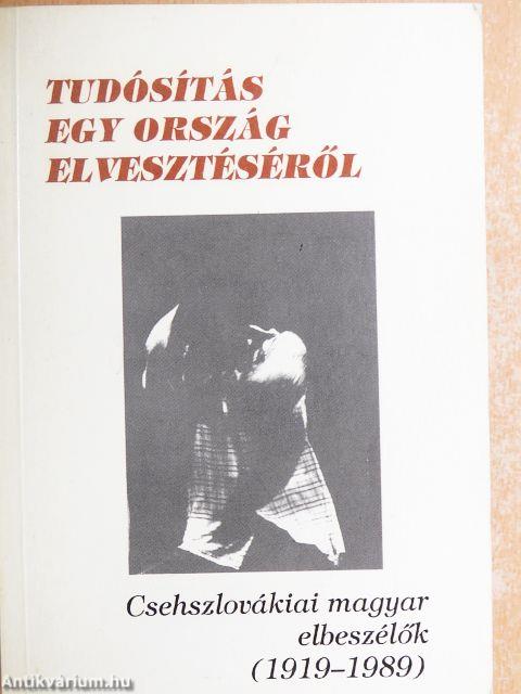 Tudósítás egy ország elvesztéséről
