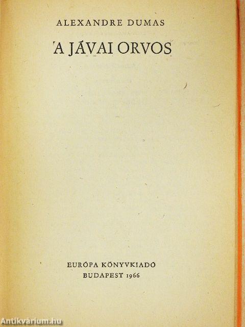 A jávai orvos