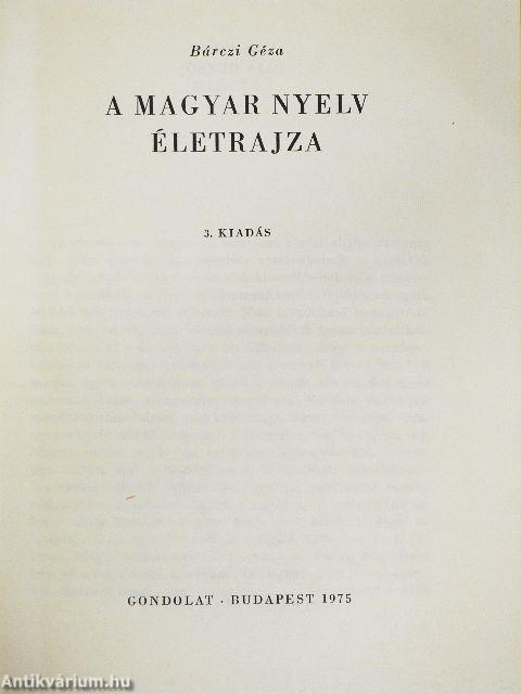 A magyar nyelv életrajza