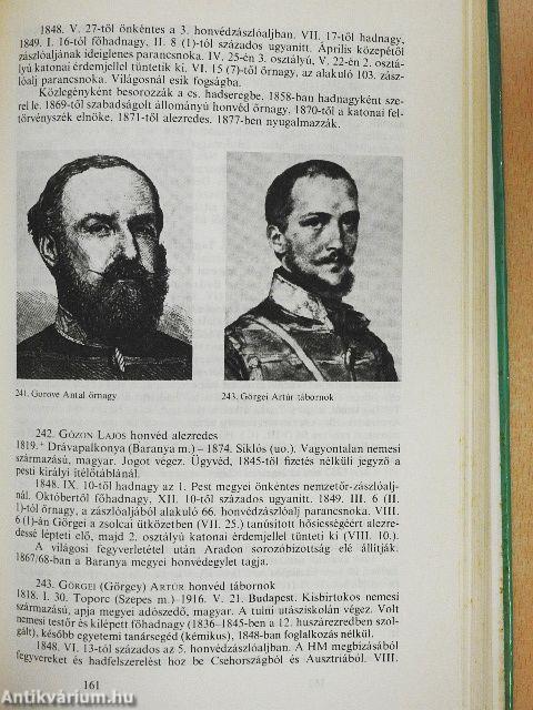 Tábornokok és törzstisztek a szabadságharcban 1848-49