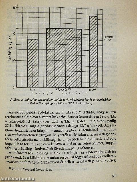 Jövedelem, költség, ár a termelőszövetkezetekben