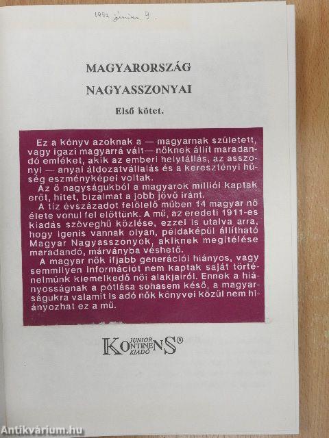 Magyarország Nagyasszonyai I.