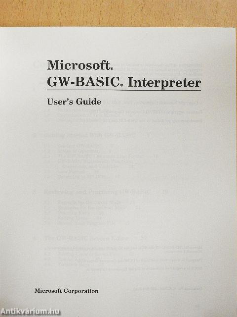 Microsoft GW-BASIC Interpreter