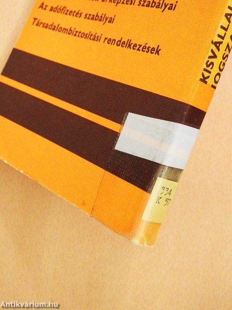 Kisvállalkozók jogszabálygyűjteménye