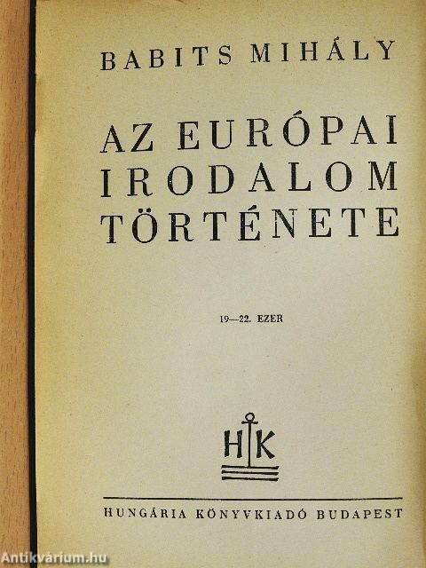 Az európai irodalom története