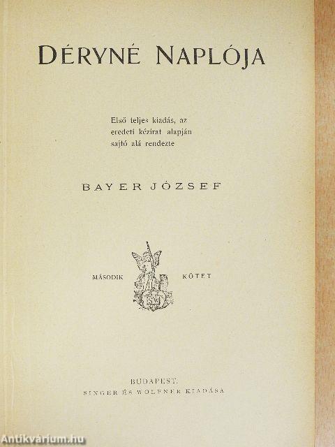Déryné naplója I-III.