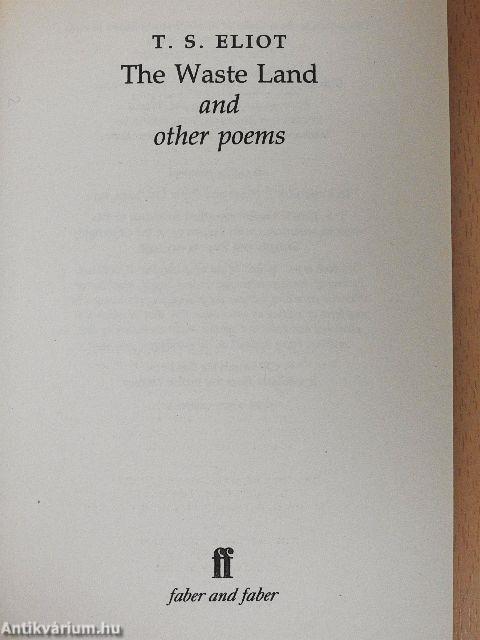 The Waste Land and Other Poems