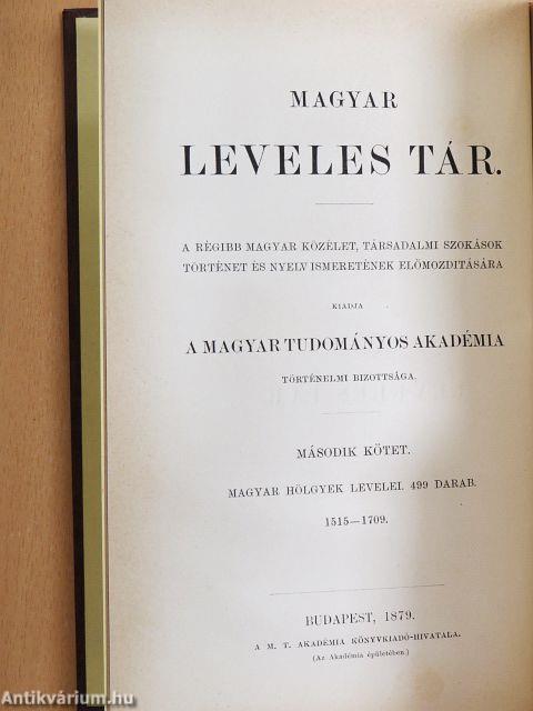 Magyar hölgyek levelei (Mályusz Elemér könyvtárából)