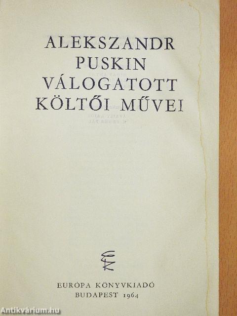 Puskin válogatott költői művei
