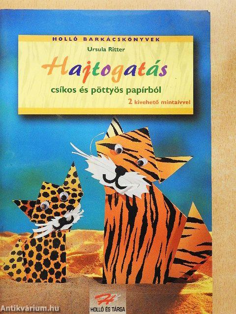 Hajtogatás csíkos és pöttyös papírból