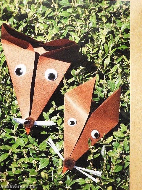 Hajtogatás csíkos és pöttyös papírból