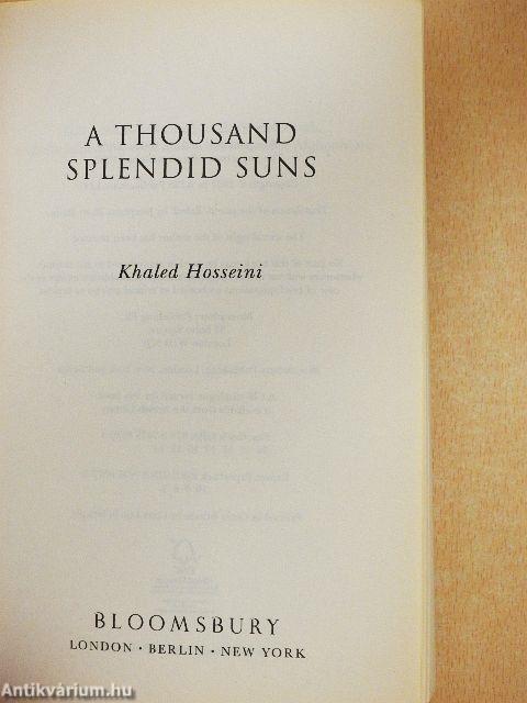 A Thousand Splendid Suns