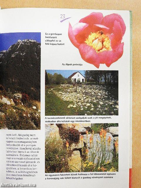 Sziklakertek, szárazon rakott falak és teknők beültetése és gondozása