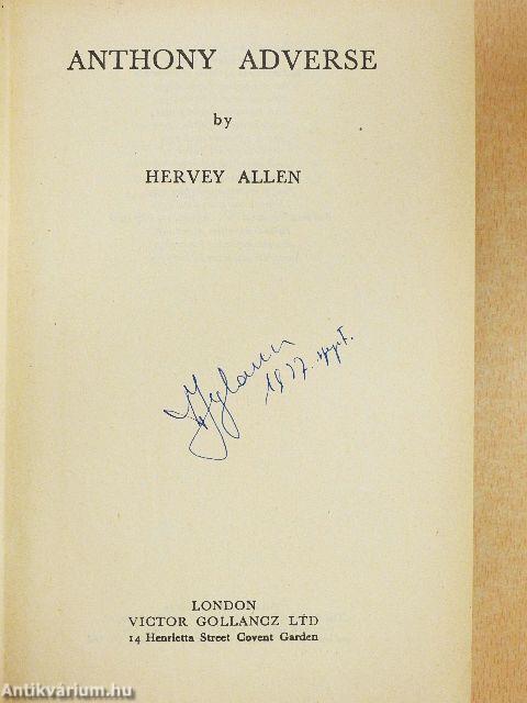 Anthony Adverse I-III.