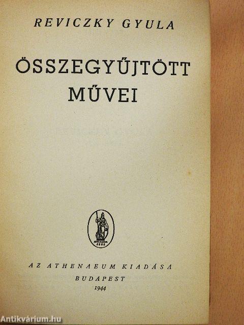 Reviczky Gyula összegyűjtött művei