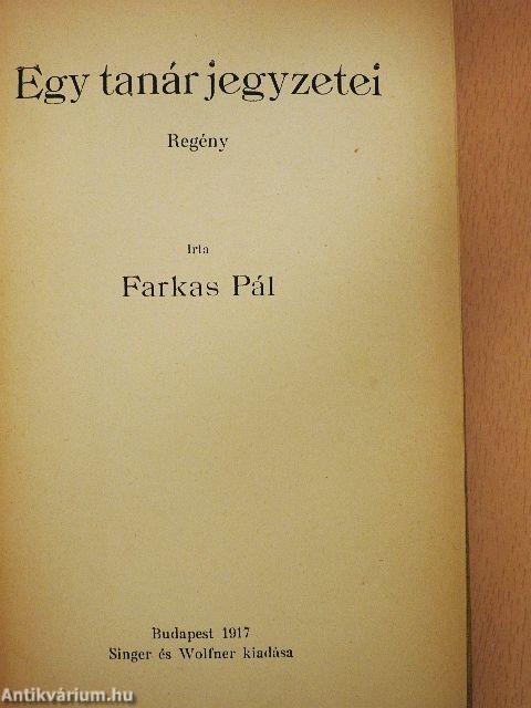 Egy tanár jegyzetei