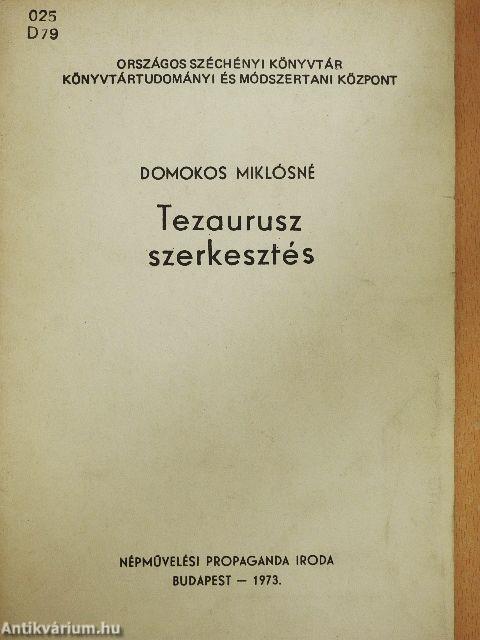 Tezaurusz szerkesztés