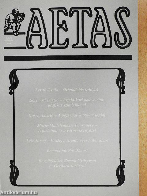 Aetas 1991/3-4.
