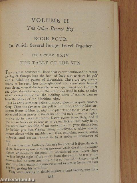 Anthony Adverse I-III.