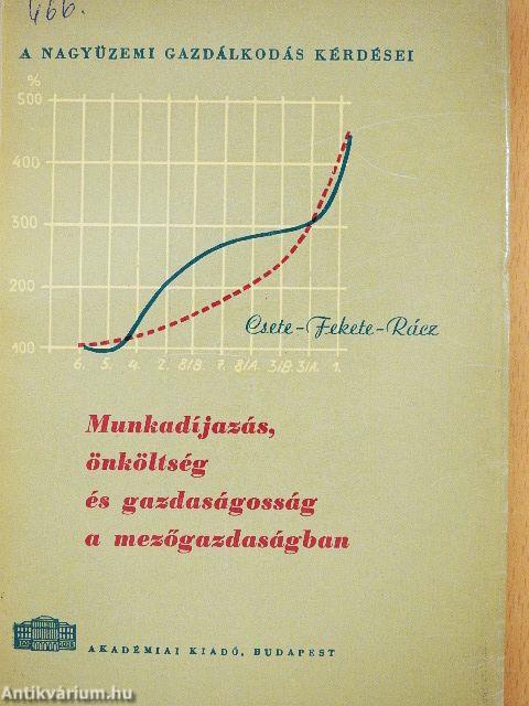 Munkadíjazás, önköltség és gazdaságosság a mezőgazdaságban