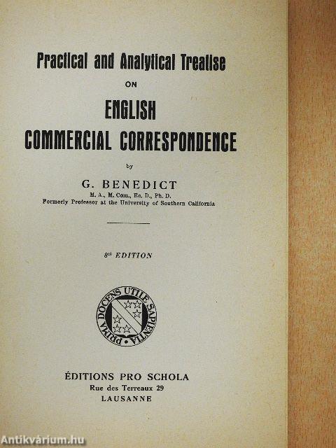 Practical and Analytical Treatise on English Commercial Correspondence