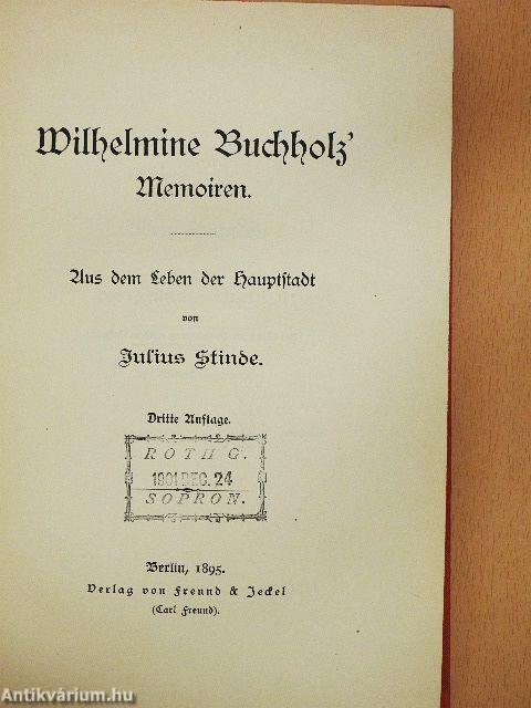 Wilhelmine Buchholz' Memoiren (gótbetűs)