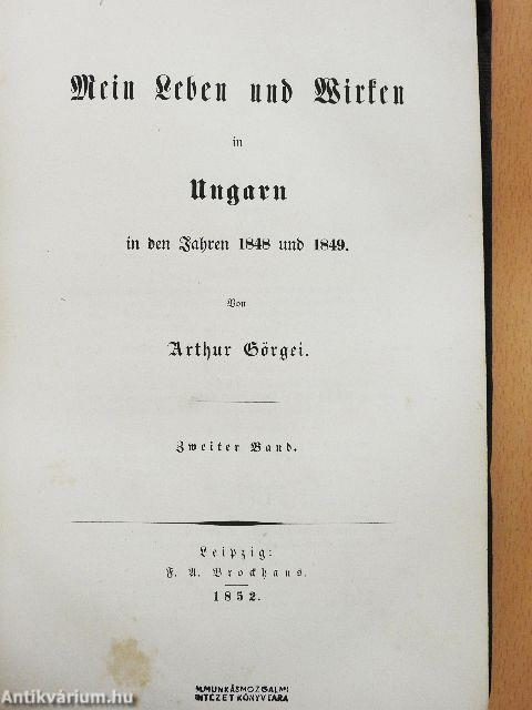 Mein Leben und Wirken in Ungarn in den Jahren 1848 und 1849 II. (gótbetűs) (töredék)