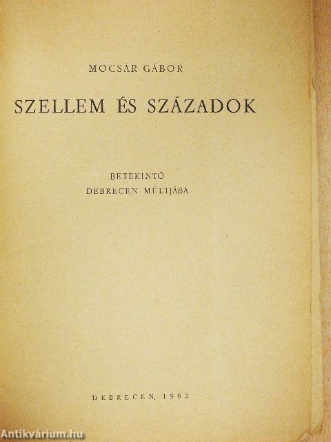 Szellem és századok