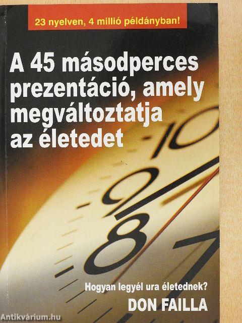 A 45 másodperces prezentáció, amely megváltoztatja az életedet