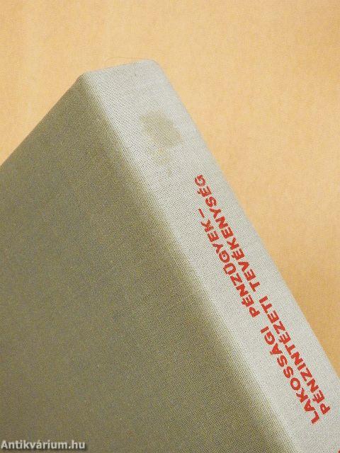 Lakossági pénzügyek - pénzintézeti tevékenység