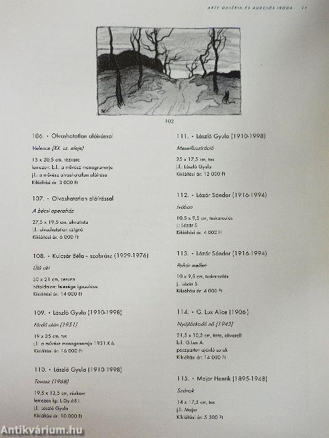 7. Grafikai árverés 2001. március 1. csütörtök