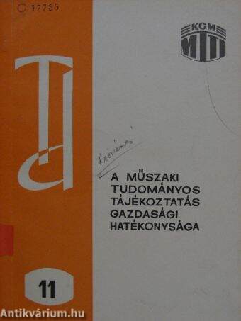 A műszaki tudományos tájékoztatás gazdasági hatékonysága