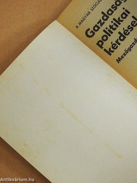 Gazdaságpolitikai kérdések