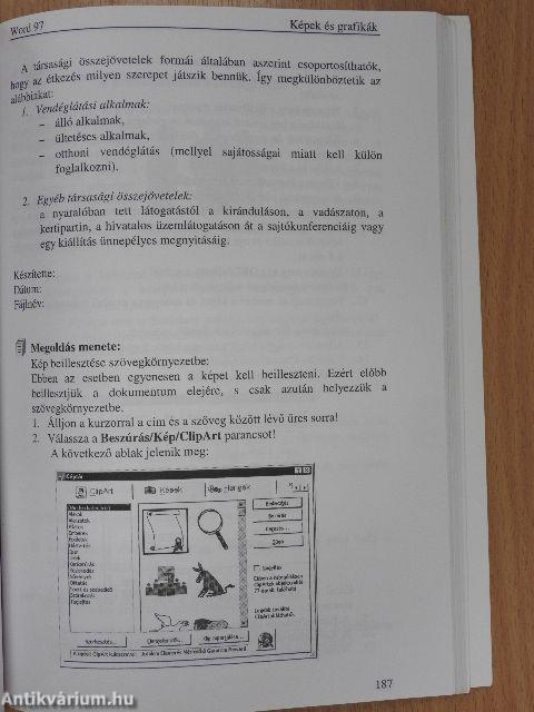 Szövegszerkesztő Word 97'