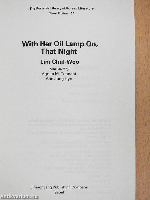 With Her Oil Lamp On, That Night