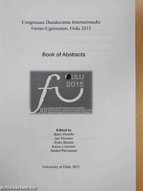 Congressus Duodecimus Internationalis Fenno-Ugristarum