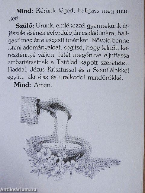 Keresztelési imafüzet